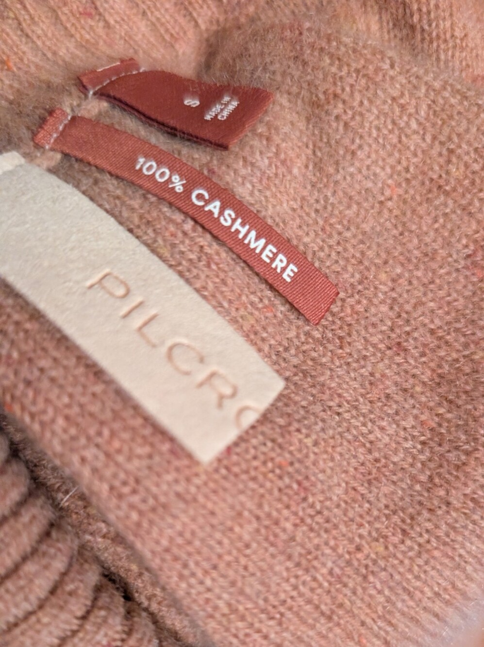Pilcro Rose Pink V-Neck Cropped Sweater - Picture 6 of 6